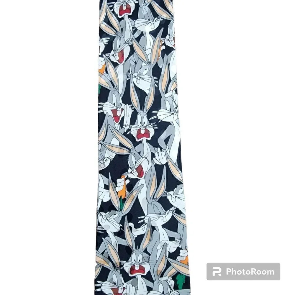 Looney Tunes Men's Bugs Bunny Tie 100% Silk.